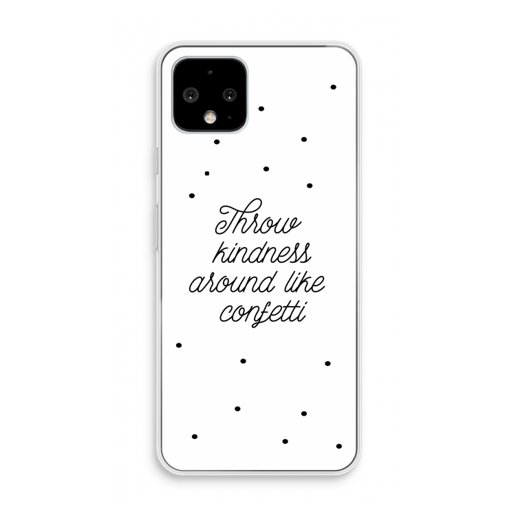Confetti: Pixel 4 Transparant Hoesje