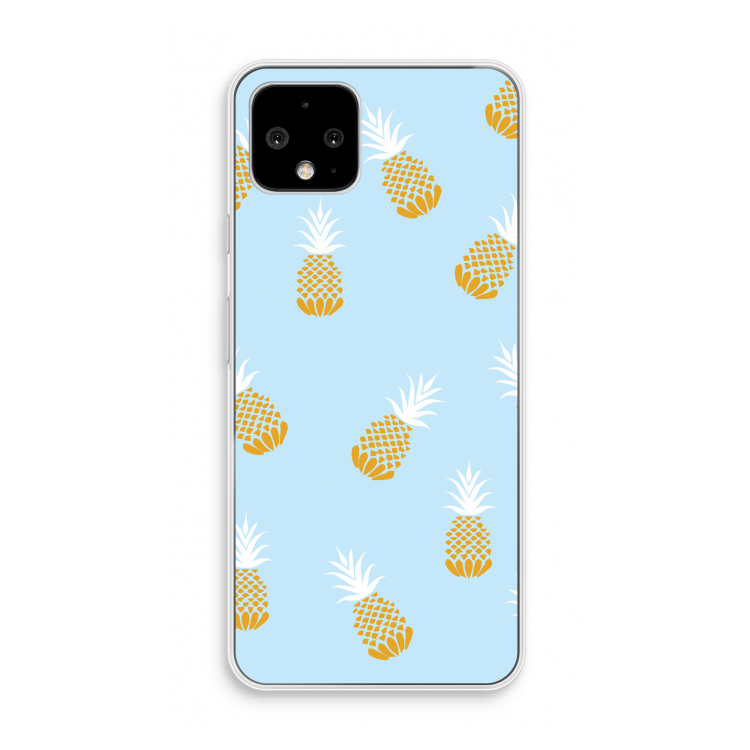 Ananasjes: Pixel 4 Transparant Hoesje