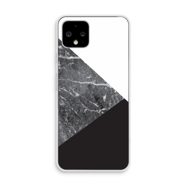 Combinatie marmer: Pixel 4 Transparant Hoesje