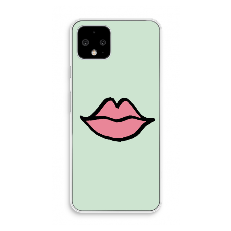 Kusje: Pixel 4 Transparant Hoesje