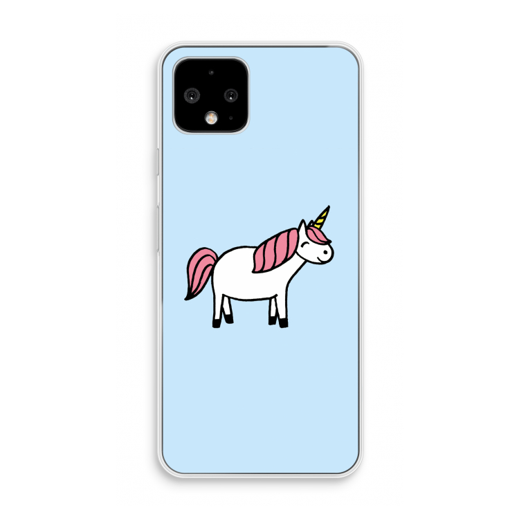Eenhoorn: Pixel 4 Transparant Hoesje