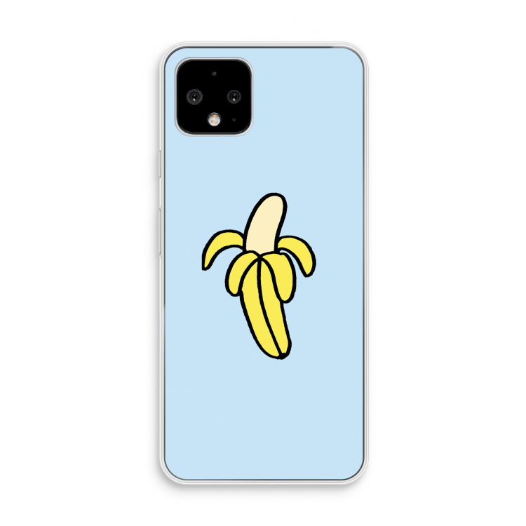 Banana: Pixel 4 Transparant Hoesje