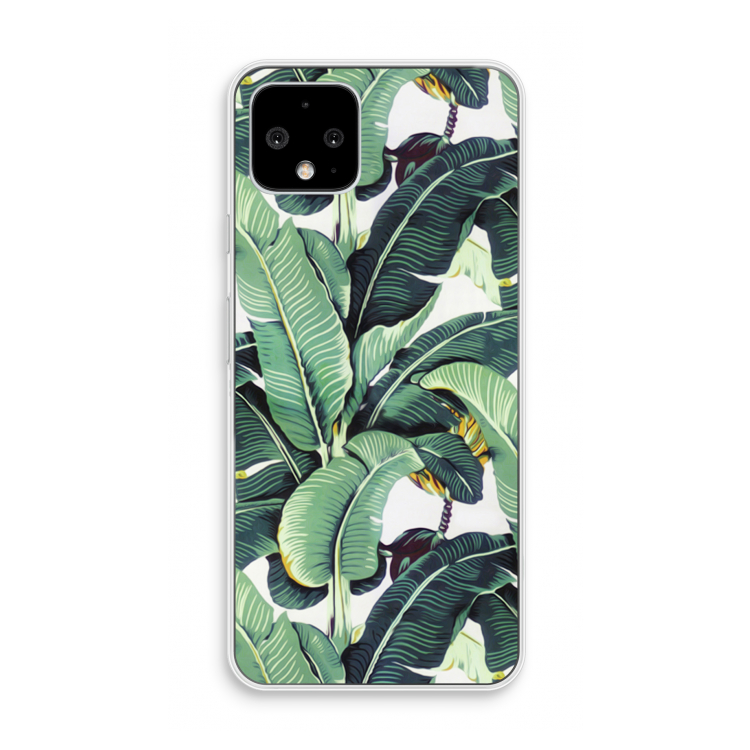 Bananenbladeren: Pixel 4 Transparant Hoesje