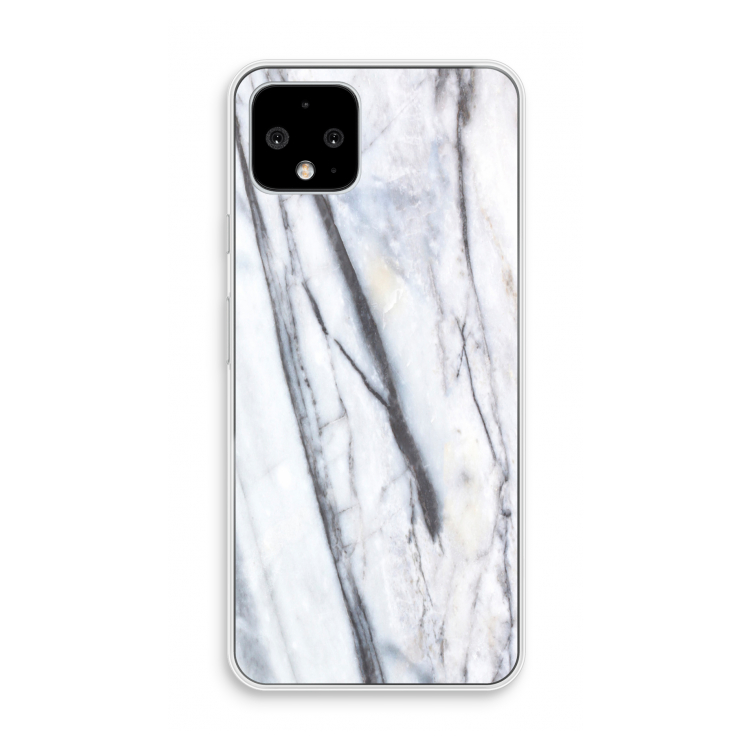 Gestreepte marmer: Pixel 4 Transparant Hoesje