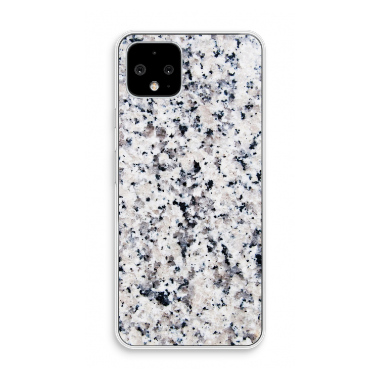 Gespikkelde marmer: Pixel 4 Transparant Hoesje