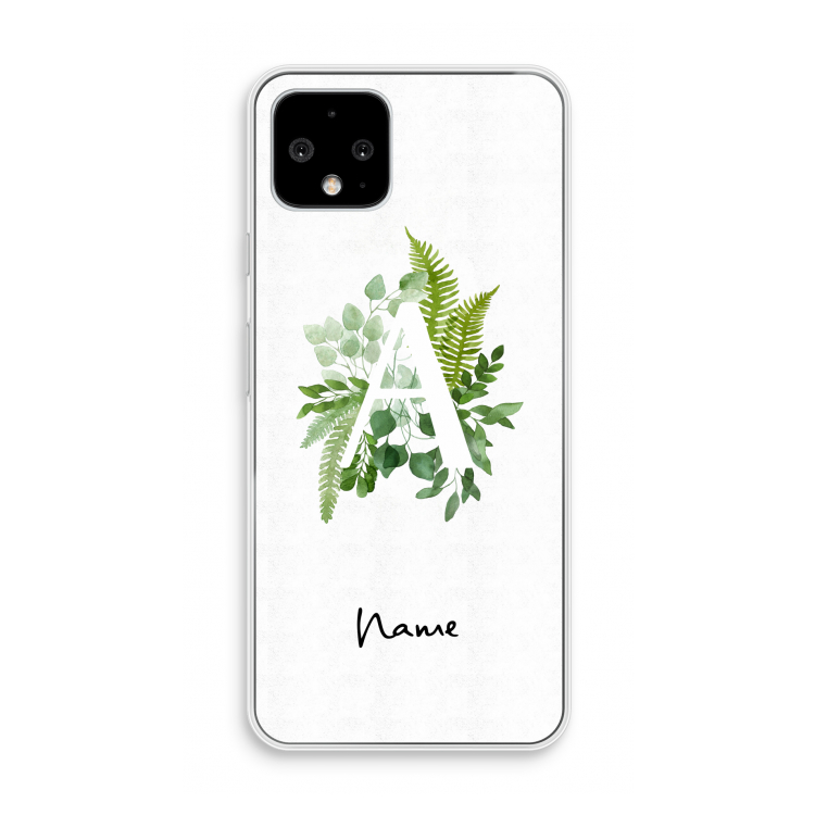 Green Brush: Pixel 4 Transparant Hoesje