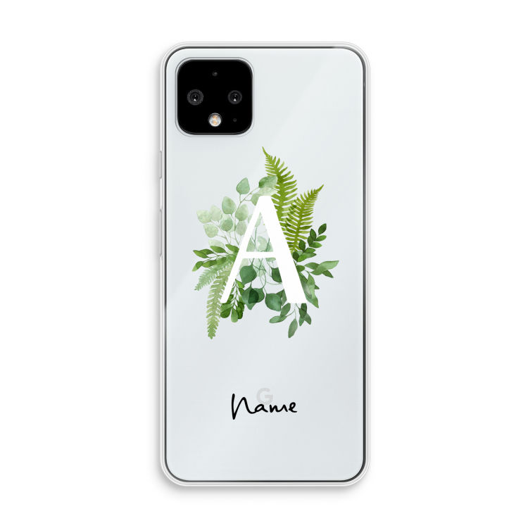 Green Brush: Pixel 4 Transparant Hoesje