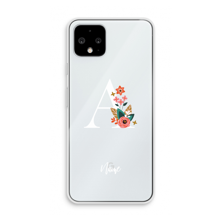 Pink Bouquet: Pixel 4 Transparant Hoesje