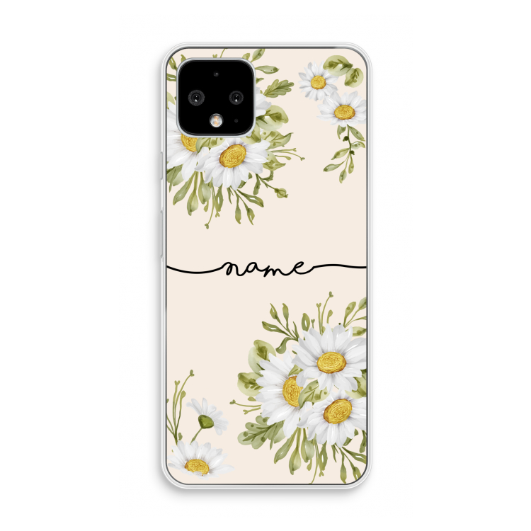 Daisies: Pixel 4 Transparant Hoesje