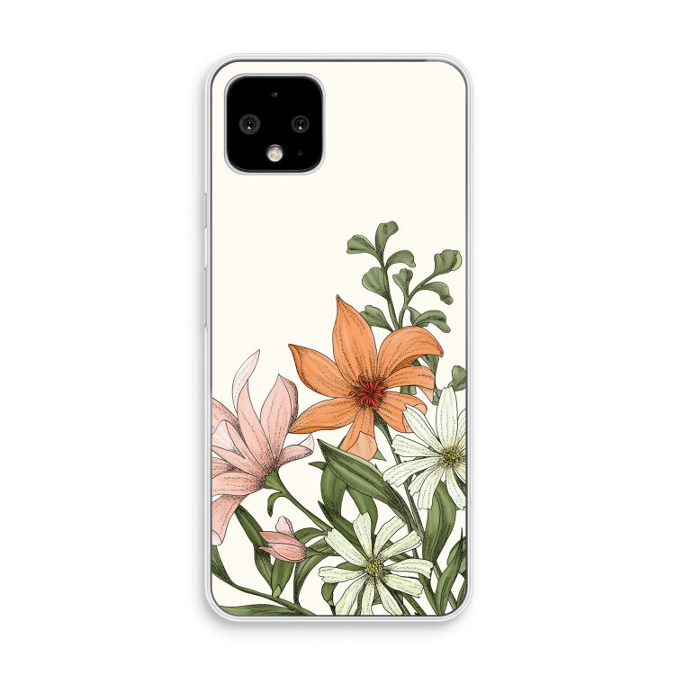 Floral bouquet: Pixel 4 Transparant Hoesje