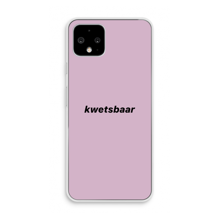 kwetsbaar: Pixel 4 Transparant Hoesje