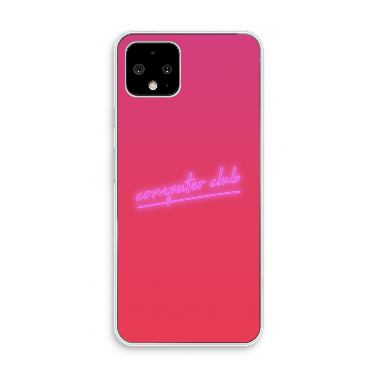 Vice Glow: Pixel 4 Transparant Hoesje