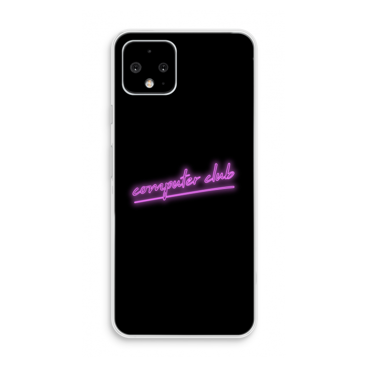 Vice Black: Pixel 4 Transparant Hoesje
