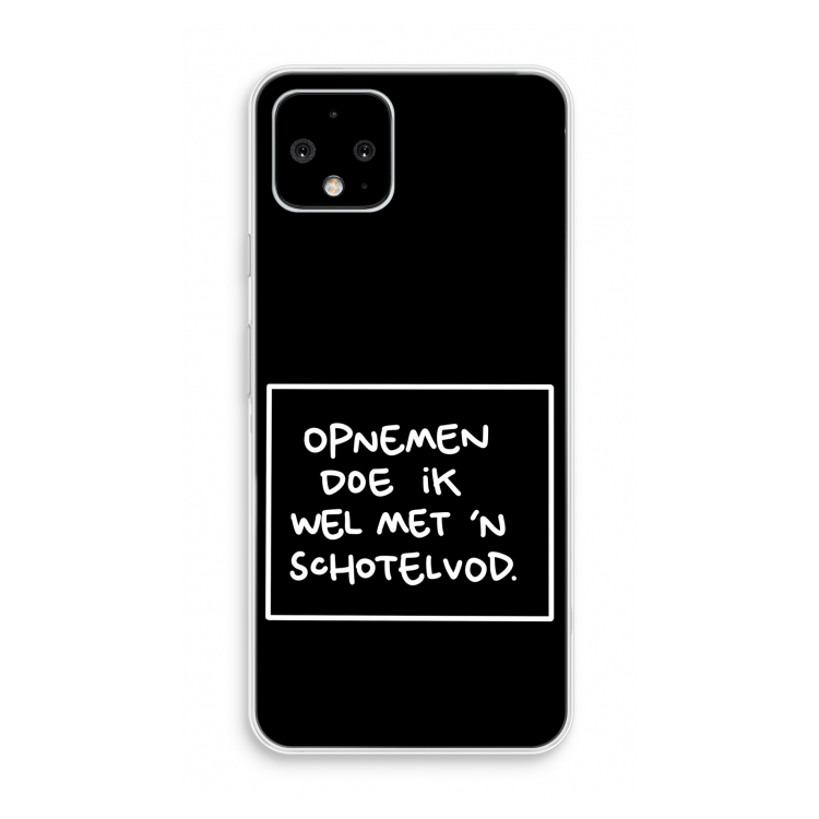 Schotelvod: Pixel 4 Transparant Hoesje