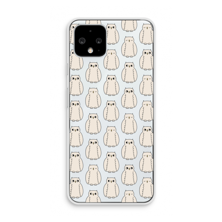 Uilen: Pixel 4 Transparant Hoesje