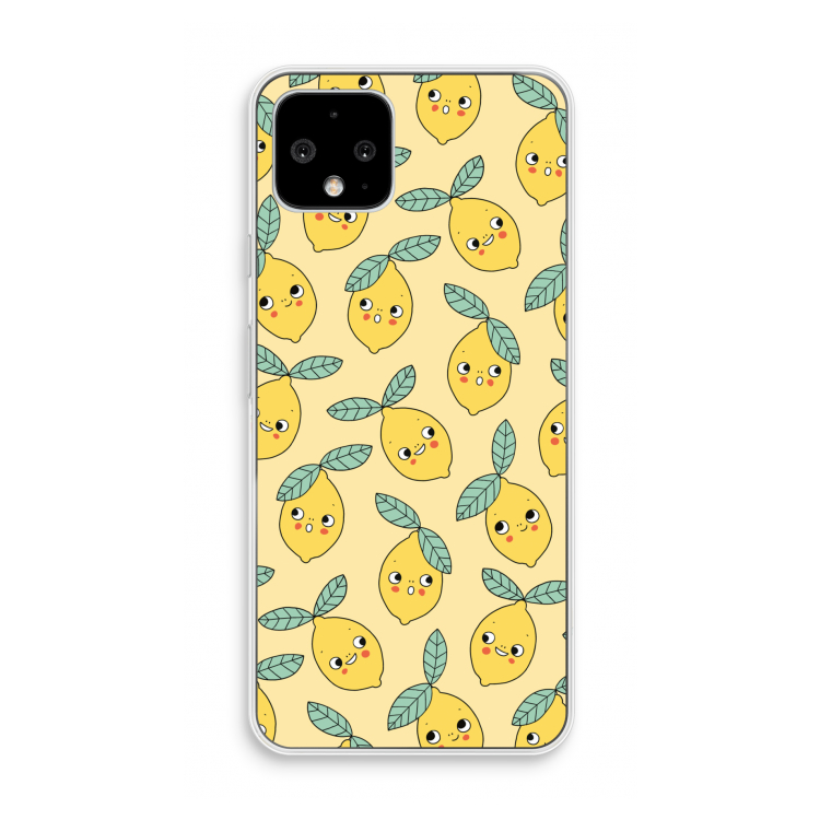 Citroenen: Pixel 4 Transparant Hoesje