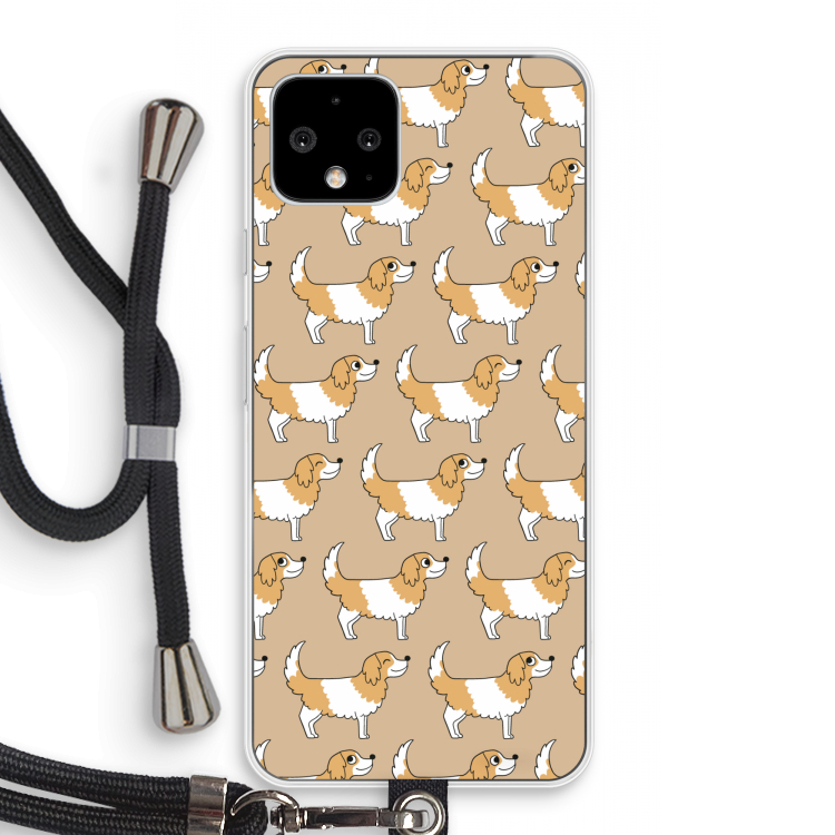 Doggy: Pixel 4 Transparant Hoesje met koord
