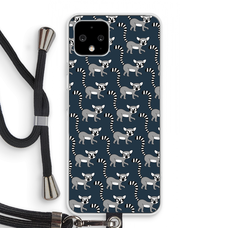 Makis: Pixel 4 Transparant Hoesje met koord