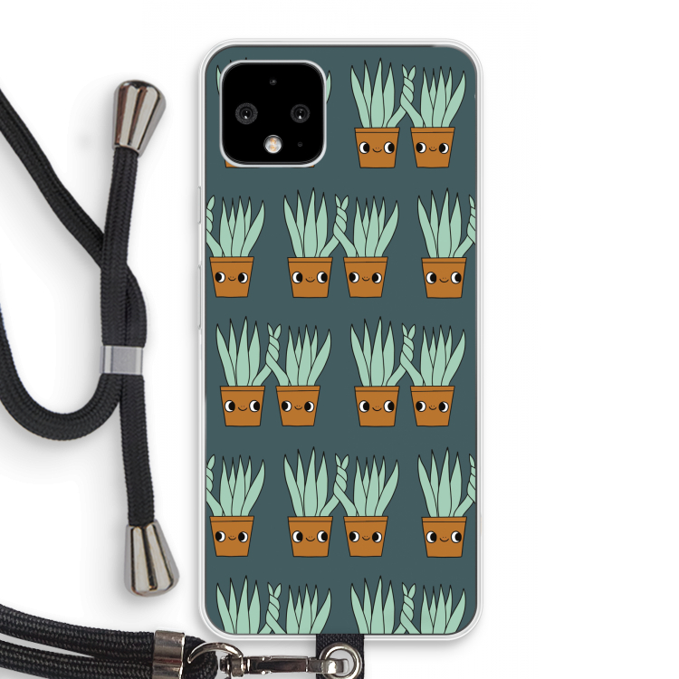 Sansevieria: Pixel 4 Transparant Hoesje met koord