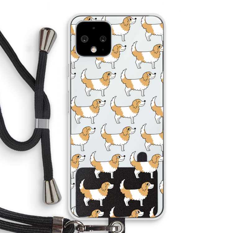 Doggy: Pixel 4 Transparant Hoesje met koord