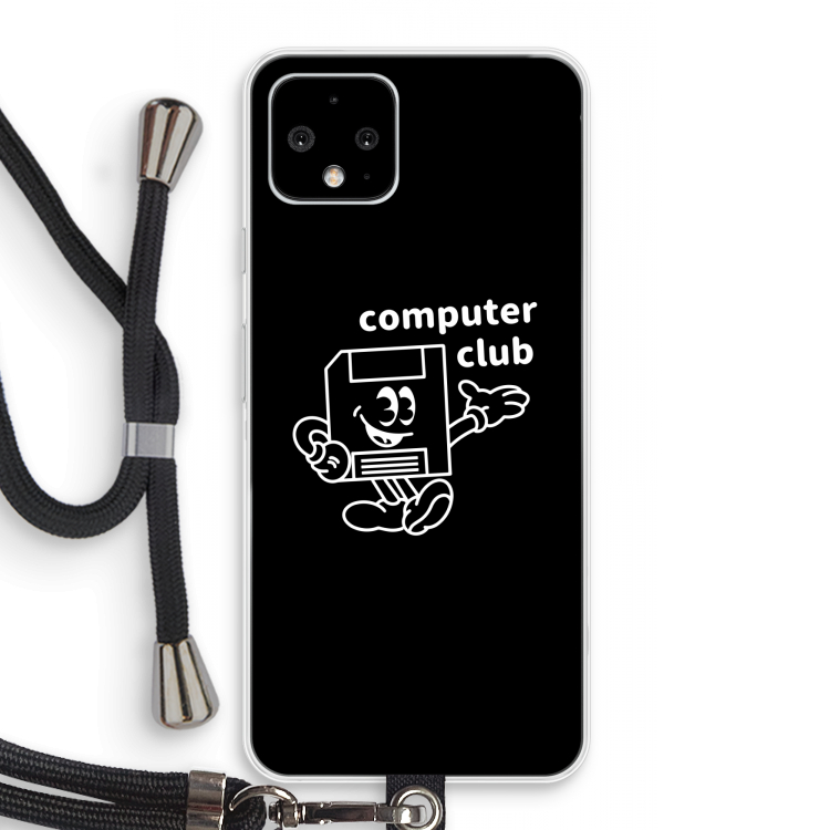 Floppyhead: Pixel 4 Transparant Hoesje met koord
