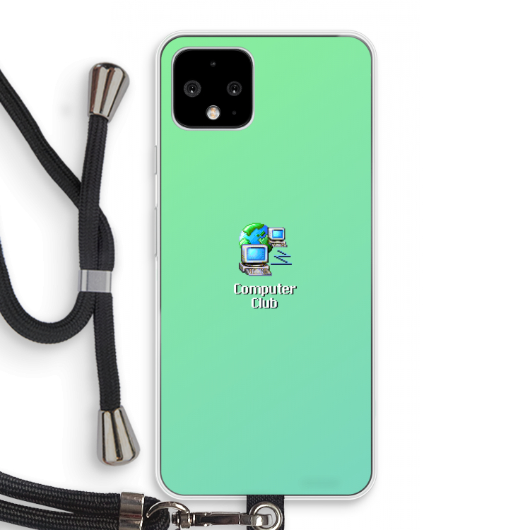 Win98: Pixel 4 Transparant Hoesje met koord
