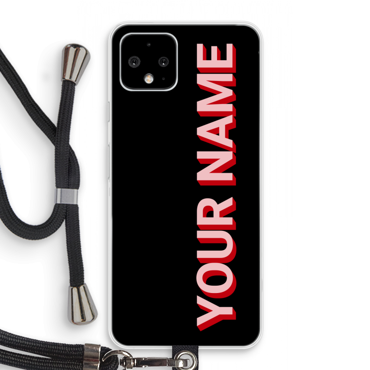Namecase: Pixel 4 Transparant Hoesje met koord