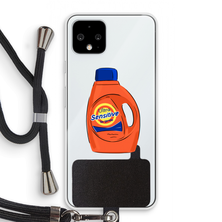 Ultra Sensitive: Pixel 4 Transparant Hoesje met koord