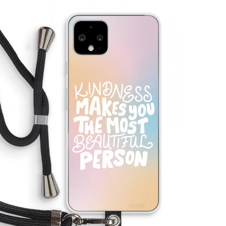 The prettiest: Pixel 4 Transparant Hoesje met koord