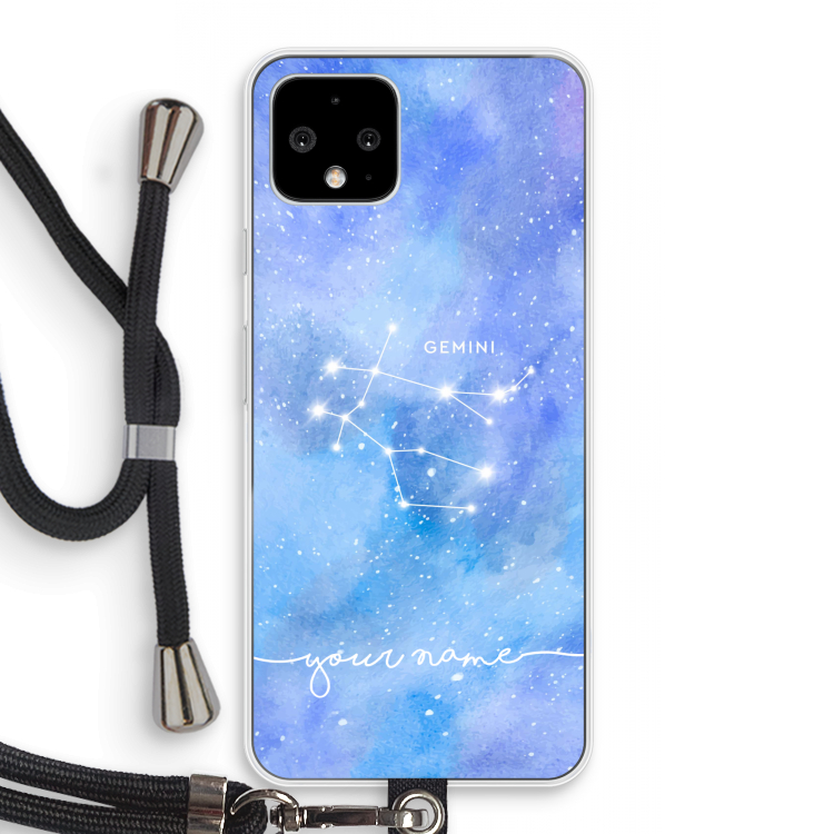 Sterrenbeeld - Licht: Pixel 4 Transparant Hoesje met koord