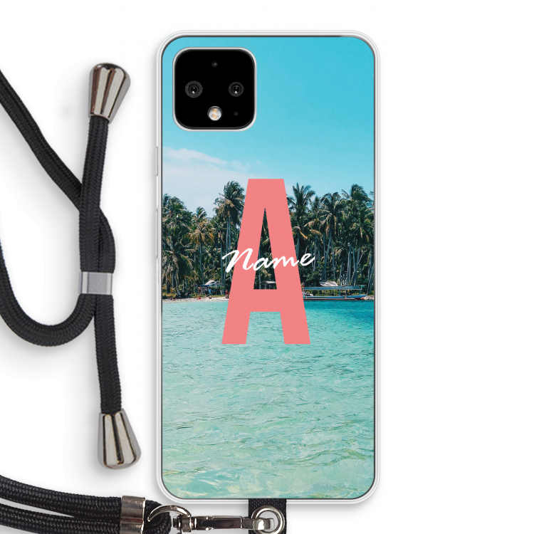 Pacific Dream: Pixel 4 Transparant Hoesje met koord