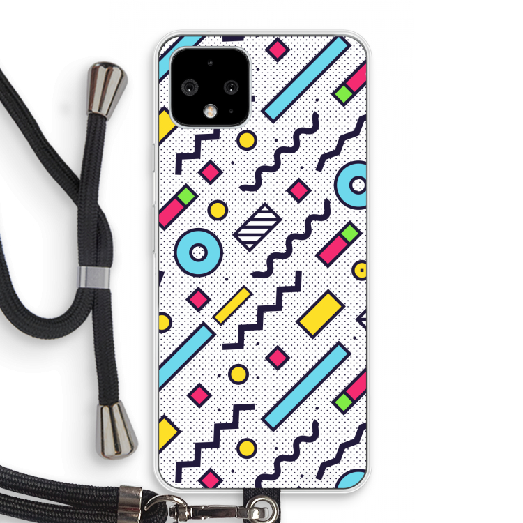 8-bit N°8: Pixel 4 Transparant Hoesje met koord