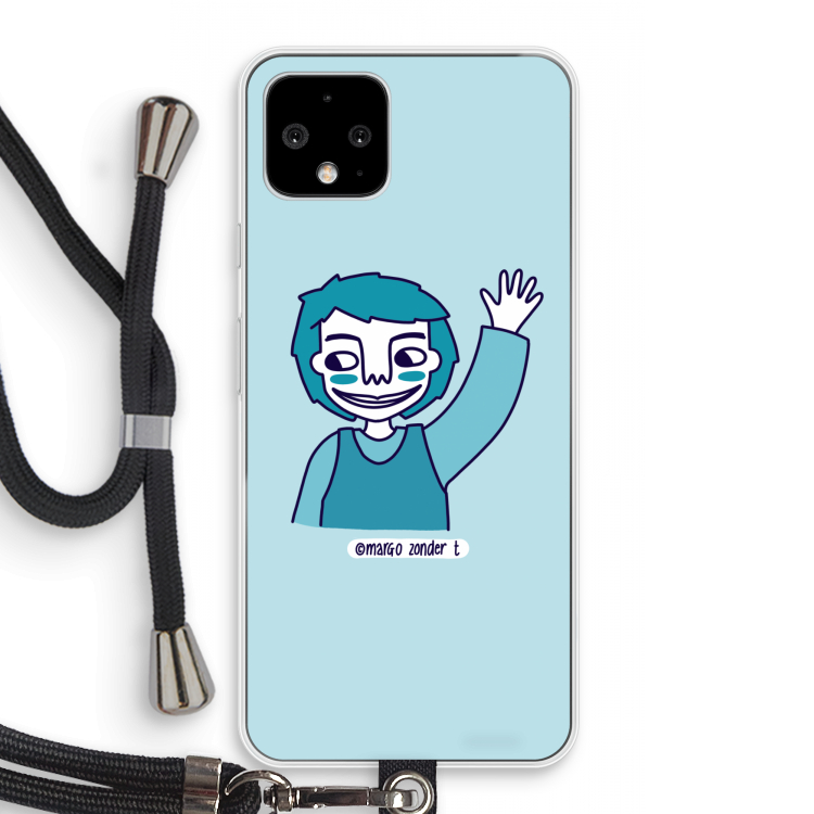 Zwaai: Pixel 4 Transparant Hoesje met koord