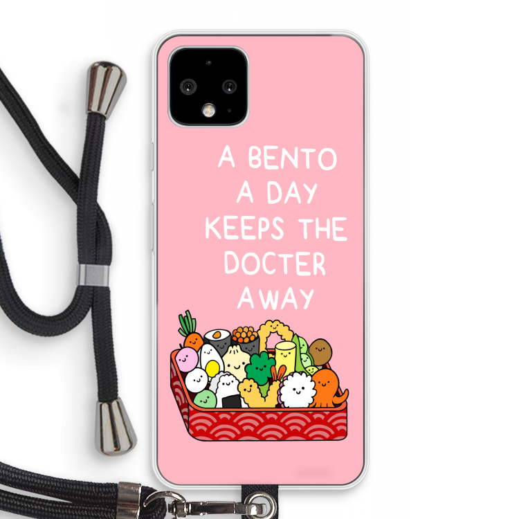 Bento a day: Pixel 4 Transparant Hoesje met koord