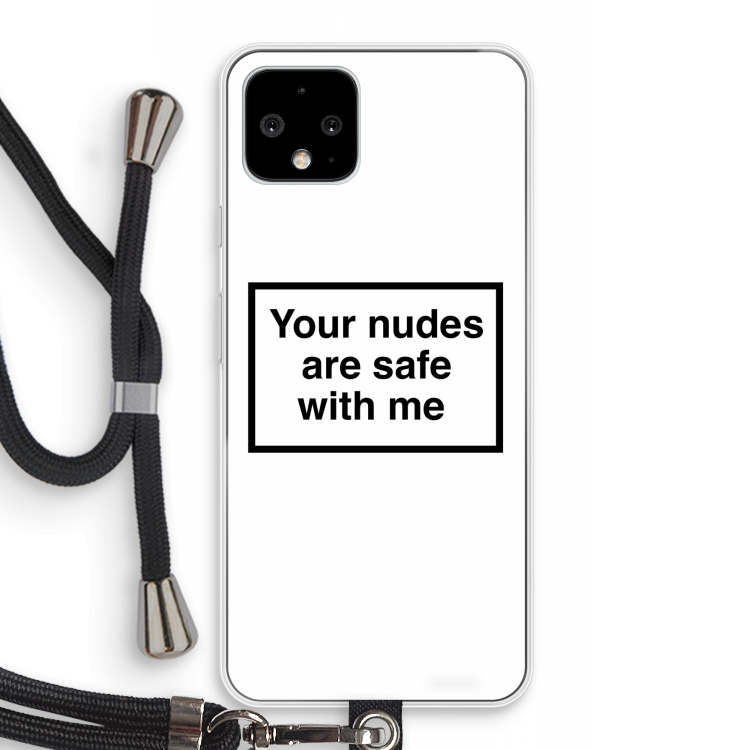 Safe with me: Pixel 4 Transparant Hoesje met koord