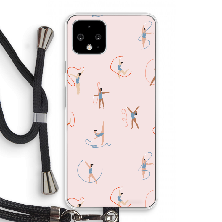 Dancing #3: Pixel 4 Transparant Hoesje met koord