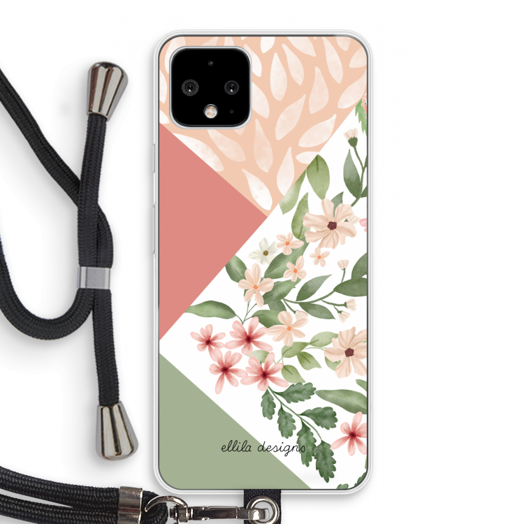 Sweet heaven geometrics: Pixel 4 Transparant Hoesje met koord