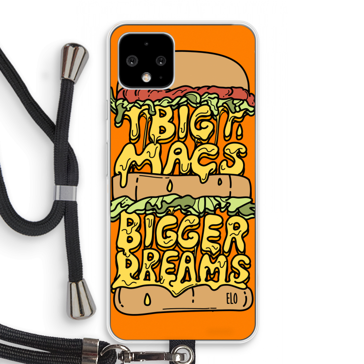 Big Macs Bigger Dreams: Pixel 4 Transparant Hoesje met koord