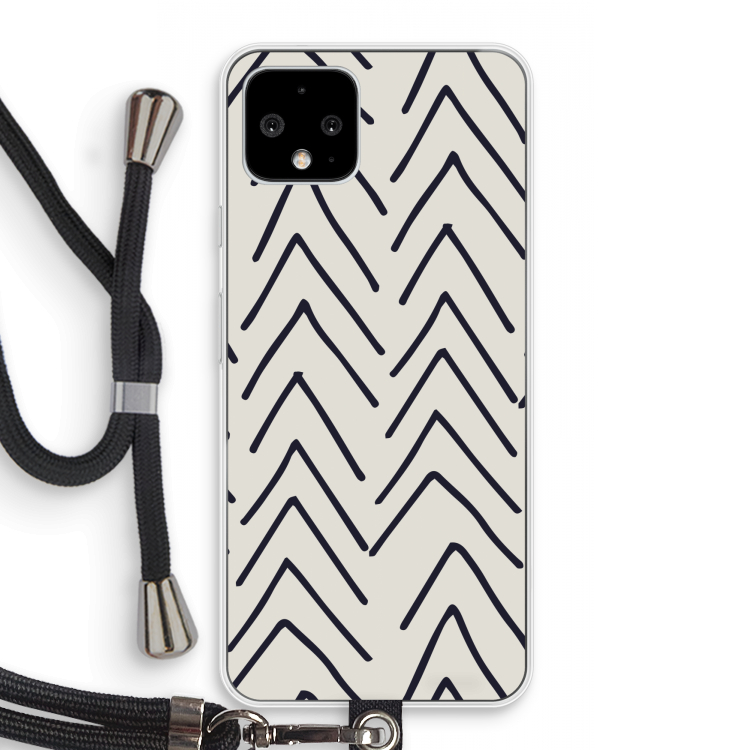 Marrakech Arrows: Pixel 4 Transparant Hoesje met koord
