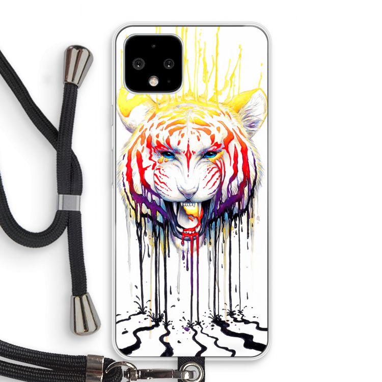 Fading: Pixel 4 Transparant Hoesje met koord