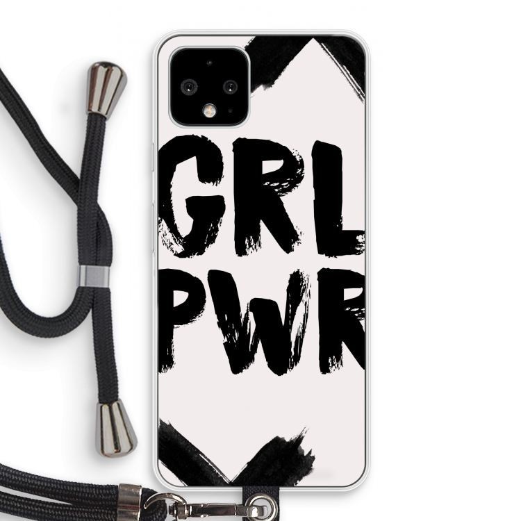 Girl Power #2: Pixel 4 Transparant Hoesje met koord