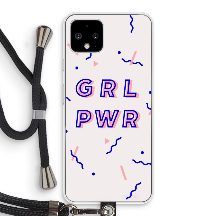 GRL PWR: Pixel 4 Transparant Hoesje met koord