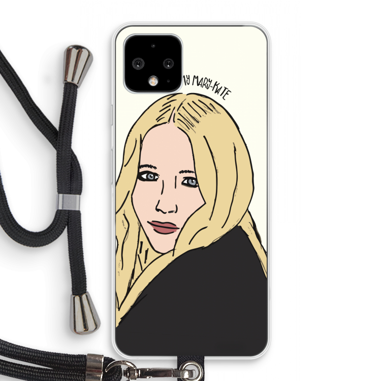 Mary Kate: Pixel 4 Transparant Hoesje met koord