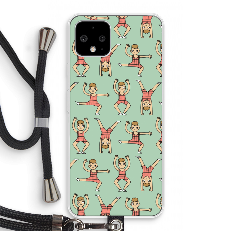 Gymboys: Pixel 4 Transparant Hoesje met koord
