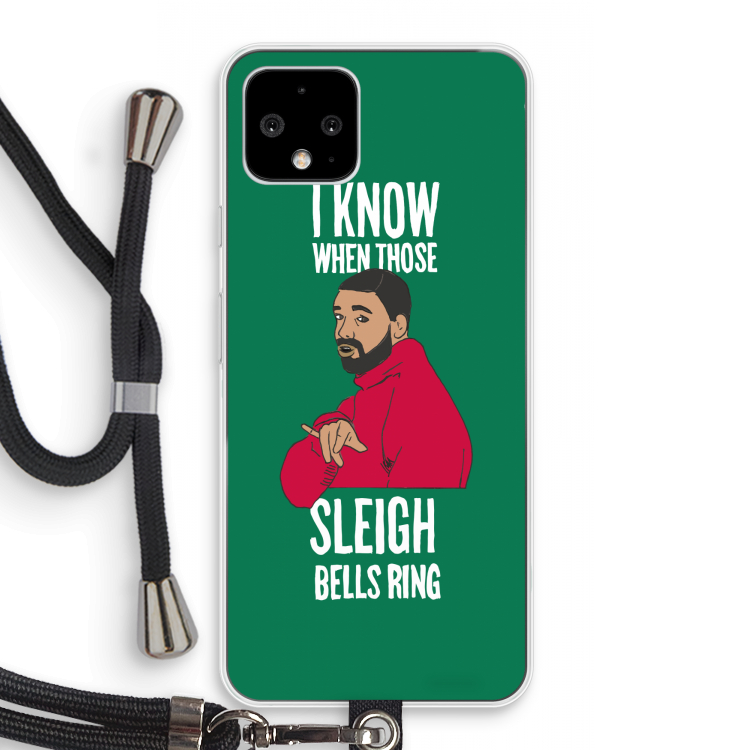 Sleigh Bells Ring: Pixel 4 Transparant Hoesje met koord