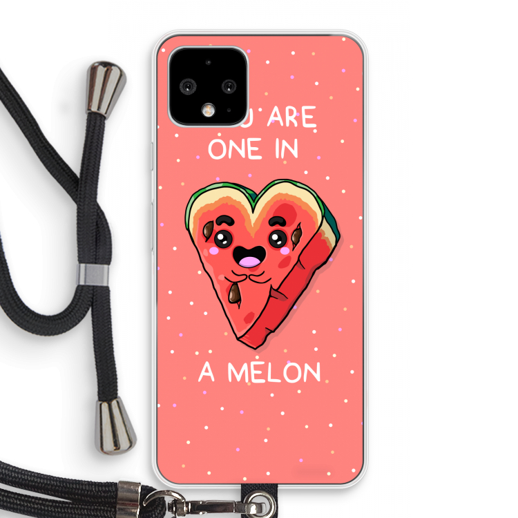 One In A Melon: Pixel 4 Transparant Hoesje met koord