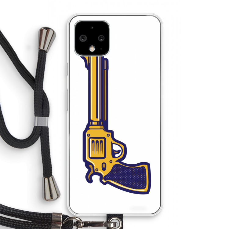 Pew Pew Pew: Pixel 4 Transparant Hoesje met koord