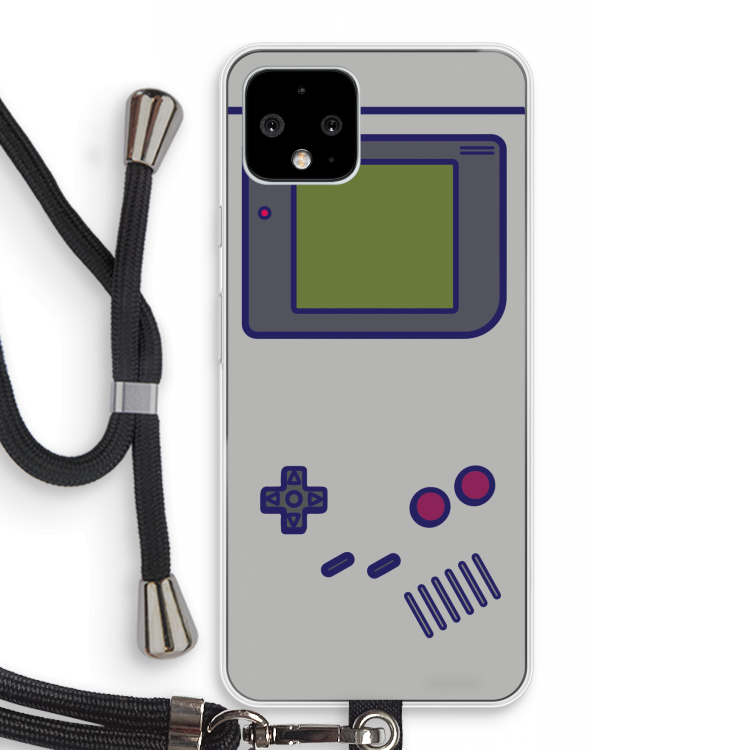 Game On: Pixel 4 Transparant Hoesje met koord