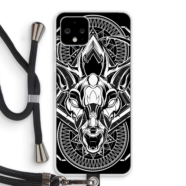 Oh Deer: Pixel 4 Transparant Hoesje met koord