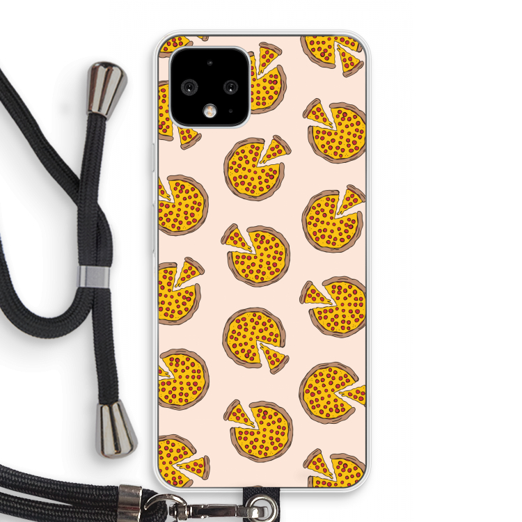 You Had Me At Pizza: Pixel 4 Transparant Hoesje met koord